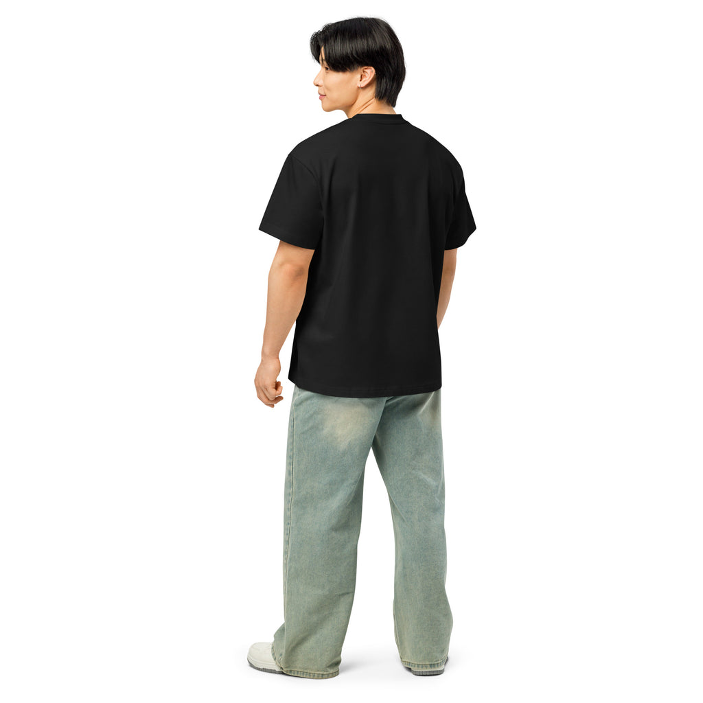 Black DPC Persistence Co. heavyweight oversized tee - back detail view