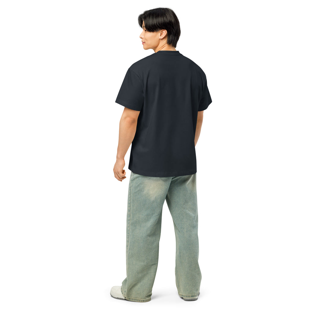 Navy Blazer DPC Persistence Co. heavyweight oversized tee - back detail view