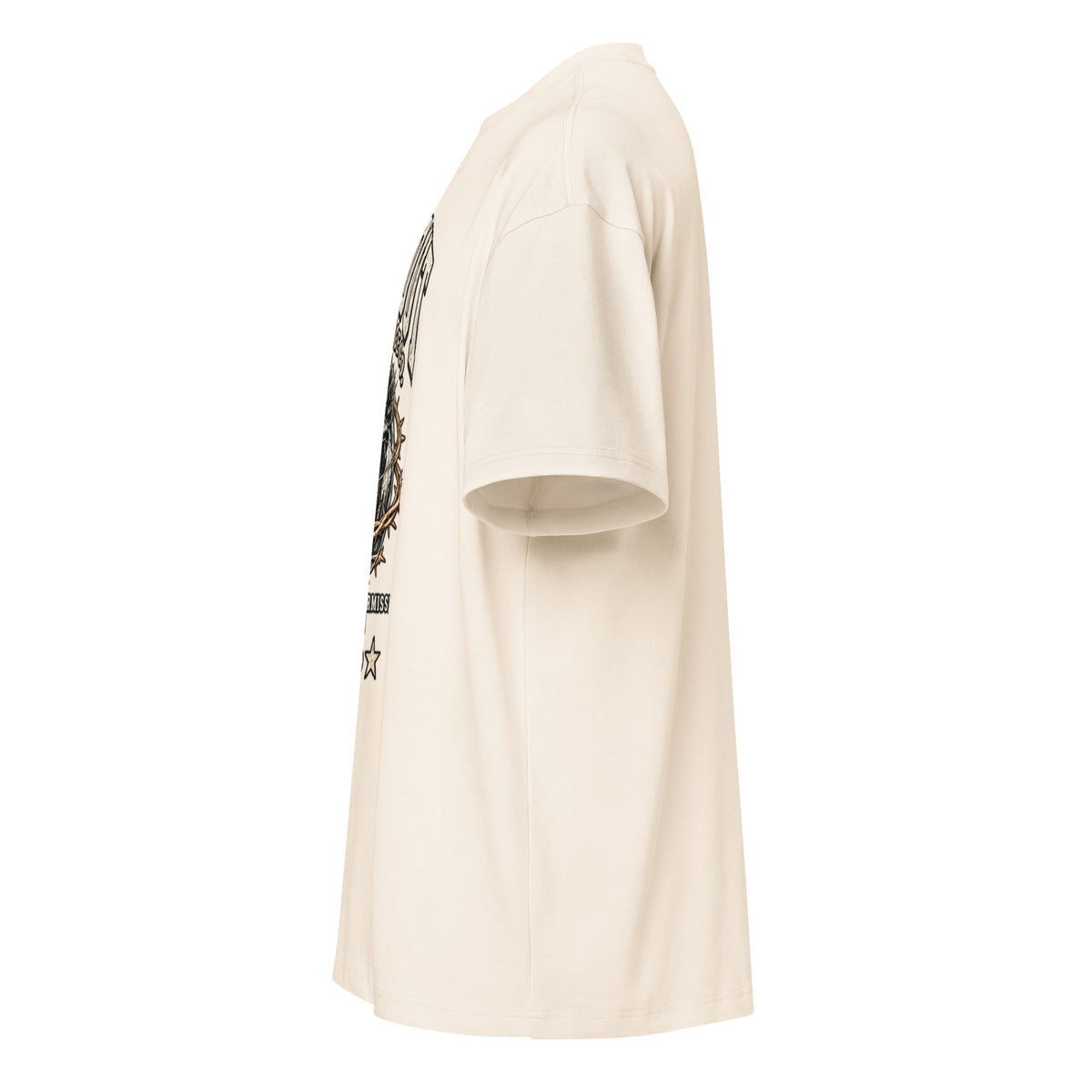 Vintage White DPC Persistence Co. heavyweight oversized tee - left side view