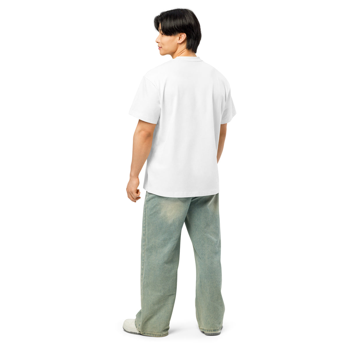 White DPC Persistence Co. heavyweight oversized tee - back detail view