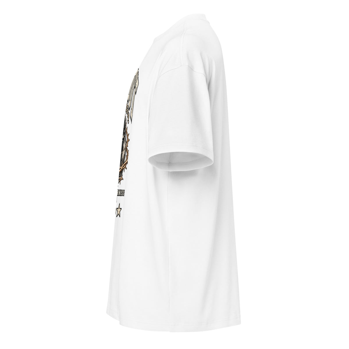 White DPC Persistence Co. heavyweight oversized tee - left side view
